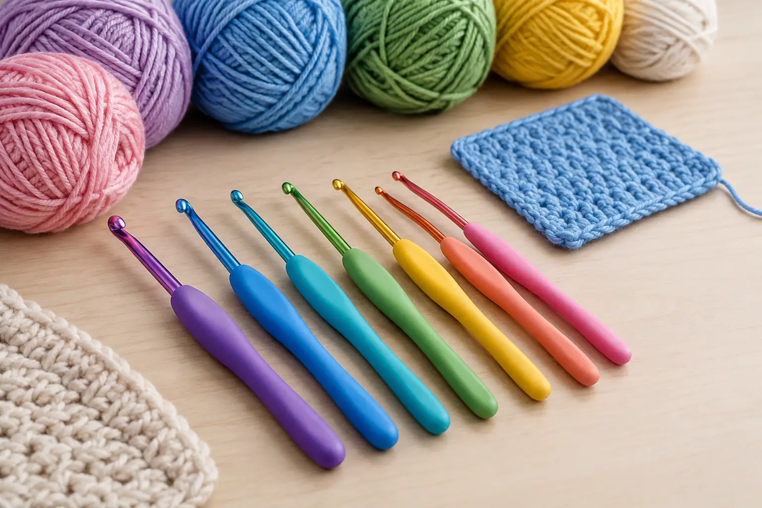 Qué aguja usar según grosor del hilo de crochet